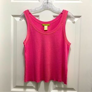 Sigrid Olsen Knit Pink Tank Top